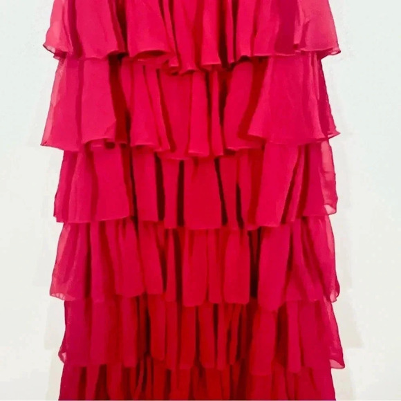 NWT Mac Duggal Red Tiered Dress - Picture 4 of 10